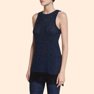 Nicholas Open Knit Fringe Tunic Pant Set